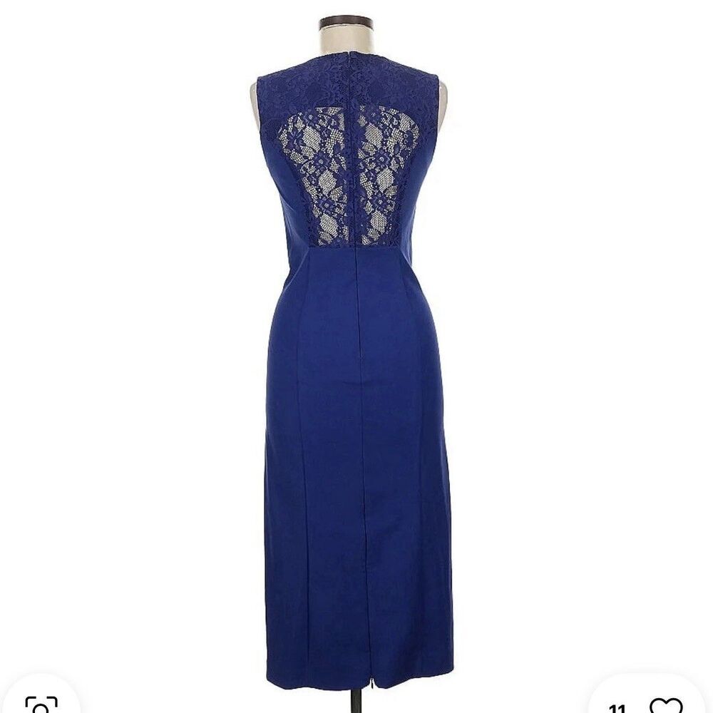 Malene Birger Sheath Midi Dress Lace Royal Blue Cocktail Women's Size 32 or 0